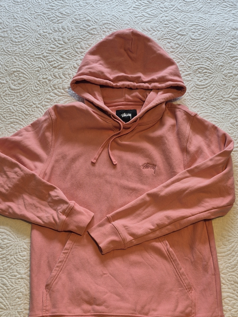 Stussy Pink Hoodie Pullover - Men's Streetwear